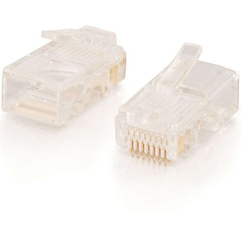 C2G RJ45 Cat5E Modular Plug for Round Stranded Cable Multipack (100-Pack) 11381