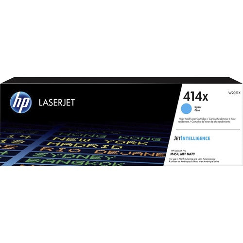 HP 414X High Yield Cyan Original LaserJet Toner Cartridge W2021X