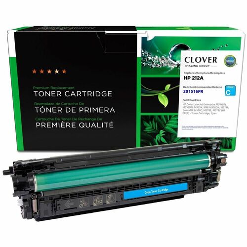 CIG Remanufactured Cyan Toner Cartridge (Reused OEM Chip) for HP 212A (W2121A) 201516PR