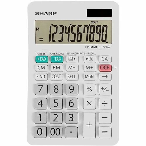 Sharp EL330W Twin Power XL 10-digit Display EL330W