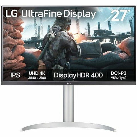 LG 27" UltraFine UHD 4K IPS monitor with VESA DisplayHDR 400 27UP650K-W