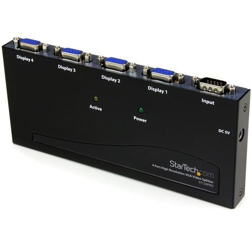 StarTech.com 4 Port High Resolution VGA Video Splitter - 350 MHz ST124PRO