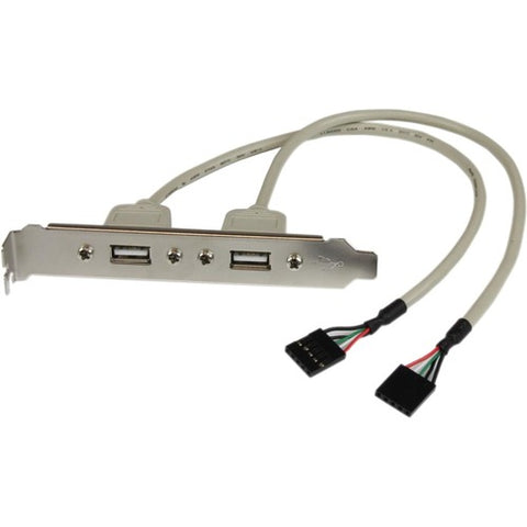 StarTech.com 2 Port USB A Female Slot Plate Adapter Cable USBPLATE