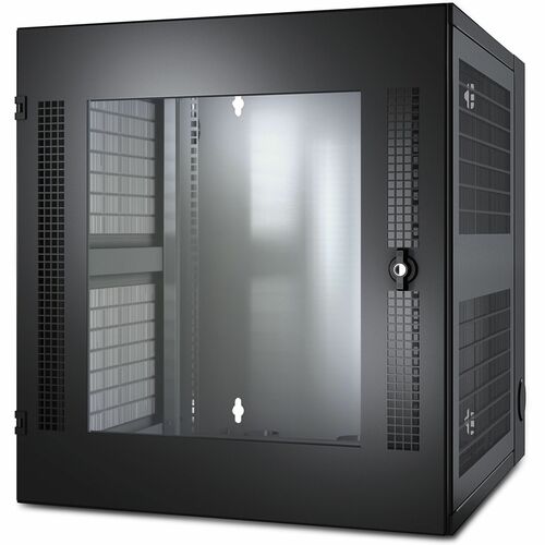 APC by Schneider Electric NetShelter WX 13U w/Threaded Hole Vertical Mounting Rail Glass Front Door Black AR100