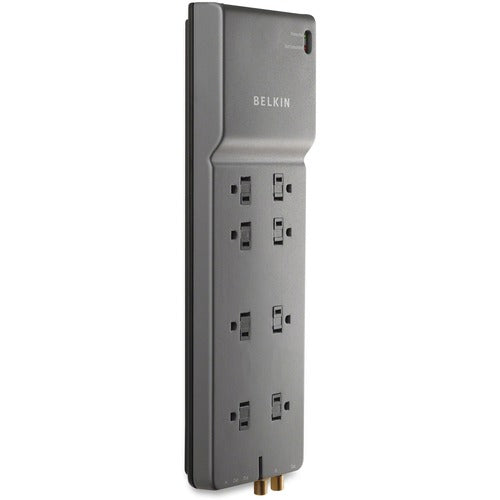 Belkin 8-Outlet Home/Office Surge Protector w/Telephone Line + Extended Cord BE108230-12