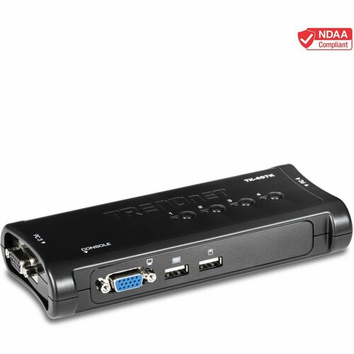 TRENDnet 4-port USB KVM Switch Kit (Include 4 x KVM Cables) TK-407K
