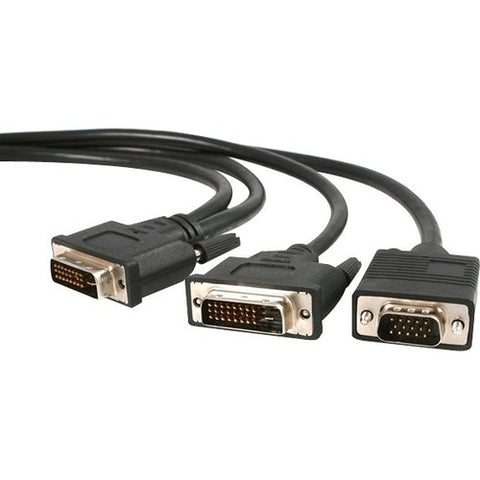 StarTech.com 6 ft DVI-I to DVI-D and HD15 VGA Video Splitter Cable - M/M DVIVGAYMM6