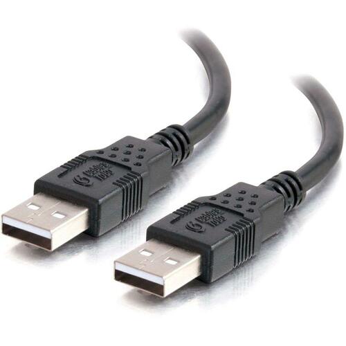C2G 3.3ft USB A Cable - USB A to USB A - Black - M/M 28105