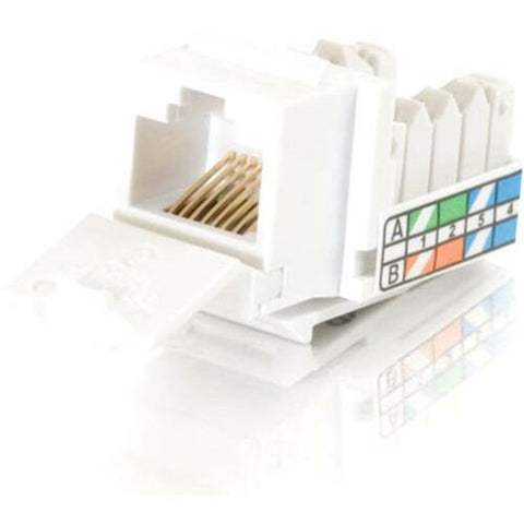 C2G 90&amp;deg; Cat5E  UTP Ethernet Network Keystone Jack - RJ45 - White 35201