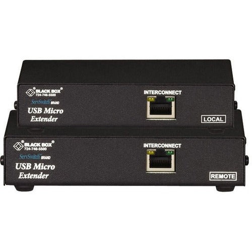 Black Box Micro KVM Extender - VGA, USB, Single-Access, CATx ACU4001A