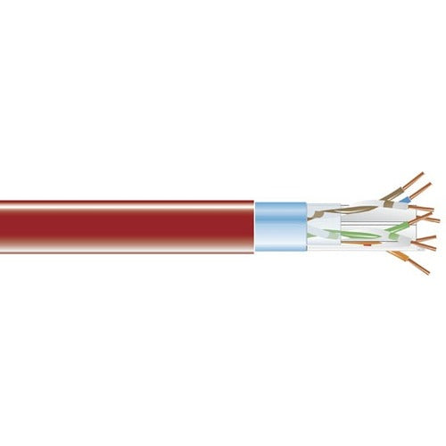 Black Box CAT6 400-MHz Solid Bulk Cable F/UTP CMP Plenum RD 1000FT Spool EVNSL0616A-1000