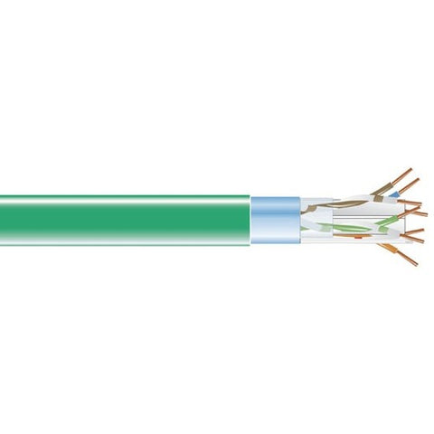 Black Box CAT6 400-MHz Solid Bulk Cable F/UTP CMP Plenum GN 1000FT Spool EVNSL0617A-1000