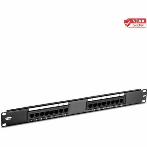 TRENDnet Cat6 16-port Unshielded Patch Panel TC-P16C6