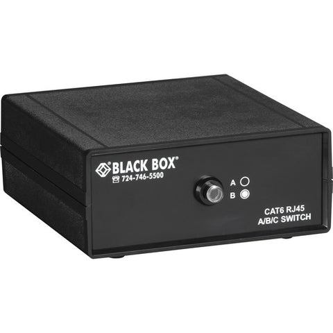 Black Box RJ45 2-to-1 CAT6 Ethernet 10G Manual Desktop Switch SW1030A