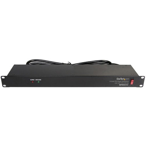 StarTech.com Rackmount PDU with 8 Outlets and SurgeProtection - 1U RKPW081915