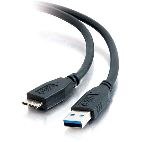 C2G 3.3ft USB A to USB Micro B Cable - USB 3.0 - Black - M/M 54176