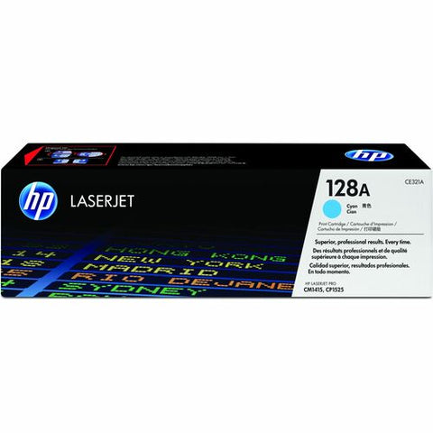 HP 128A (CE321A) Cyan Original LaserJet Toner Cartridge CE321A