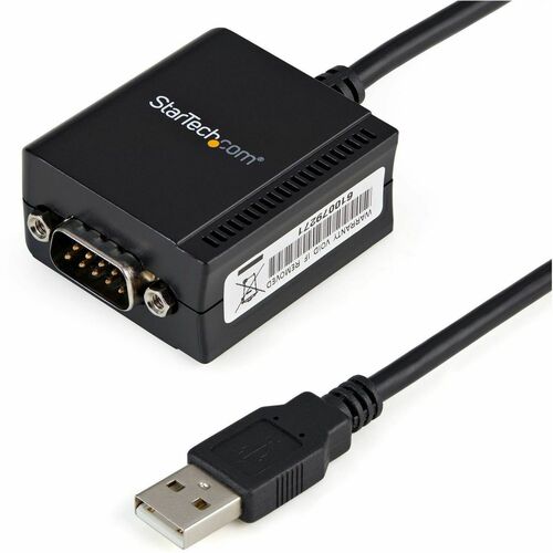 StarTech.com 1 Port FTDI USB to Serial RS232 Adapter Cable with COM Retention ICUSB2321F