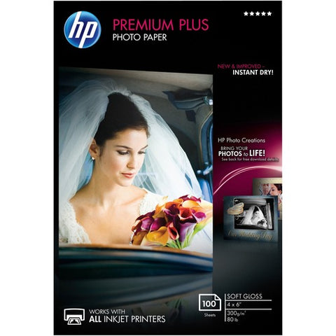 HP Premium Plus 4x6 Soft Gloss Photo Paper CR666A