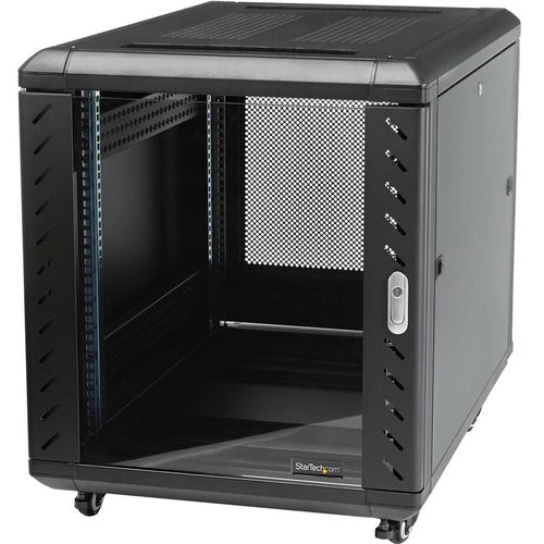 StarTech.com 12U 36in Knock-Down Server Rack Cabinet with Casters RK1236BKF