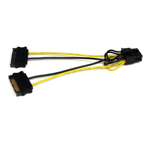 StarTech.com 6in SATA Power to 8 Pin PCI Express Video Card Power Cable Adapter SATPCIEX8ADP