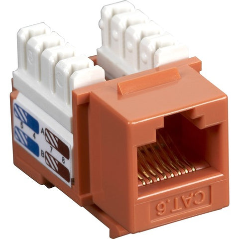 Black Box CAT6 Value Line Keystone Jack, Orange CAT6J-OR