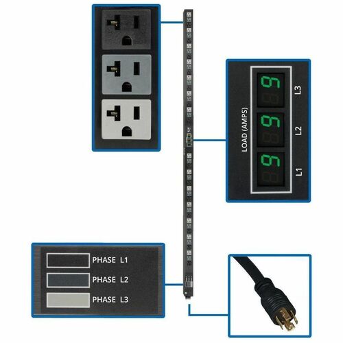 Tripp Lite by Eaton 3-Phase Metered PDU PDU3MV6L2120LV
