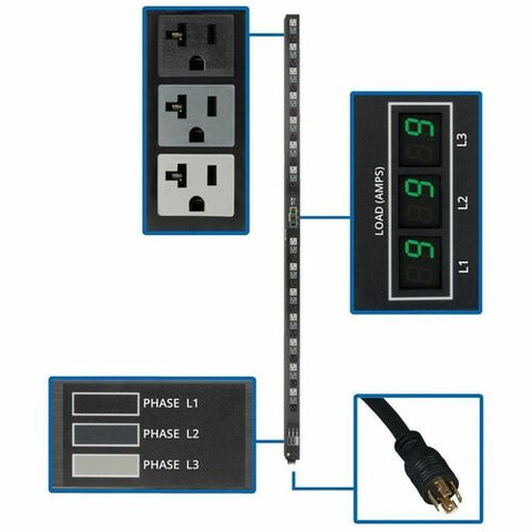 Tripp Lite by Eaton 3-Phase Metered PDU PDU3MV6L2120LV
