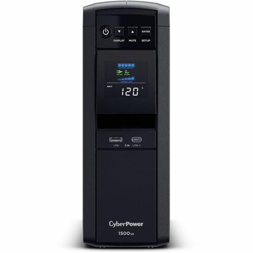 CyberPower TAA Compliant CP1500PFCLCDTAA UPS 1500VA 900W PFC Compatible Pure Sine Wave CP1500PFCLCDTAA