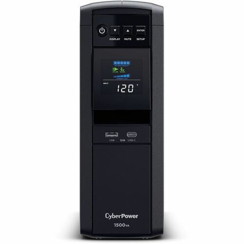 CyberPower TAA Compliant CP1500PFCLCDTAA UPS 1500VA 900W PFC Compatible Pure Sine Wave CP1500PFCLCDTAA