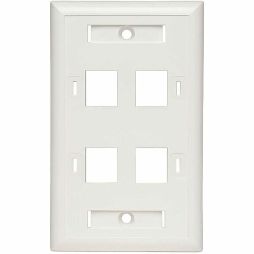 Tripp Lite by Eaton White Keystone Faceplate - 4 Ports N042-001-04-WH