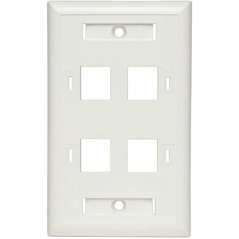 Tripp Lite by Eaton White Keystone Faceplate - 4 Ports N042-001-04-WH