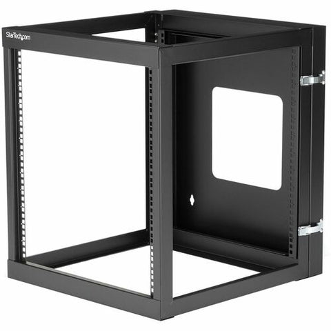 StarTech.com 12U 22in Depth Hinged Open Frame Wall Mount Server Rack RK1219WALLOH