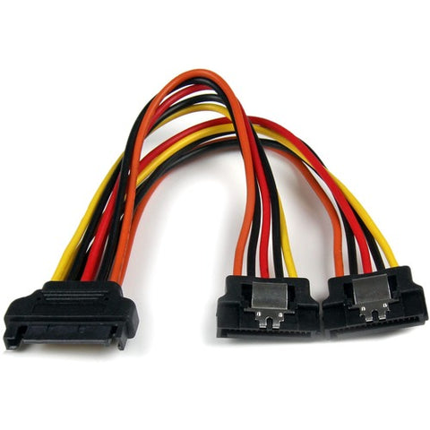 StarTech.com 6in Latching SATA Power Y Splitter Cable Adapter - M/F PYO2LSATA