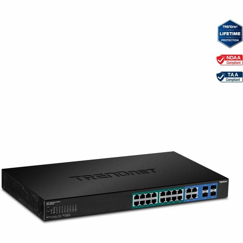 TRENDnet 16-Port Gigabit Web Smart PoE+ Switch TPE-1620WS