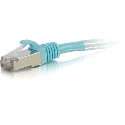 C2G 4ft Cat6a Snagless Shielded (STP) Ethernet Network Patch Cable - Aqua 00743