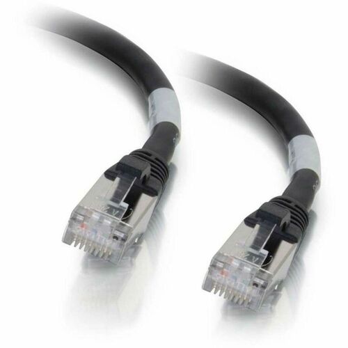 C2G 1ft (0.3m) Cat6 Snagless Shielded (STP) Ethernet Network Patch Cable - Black 00808