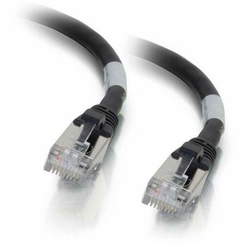 C2G 1ft (0.3m) Cat6 Snagless Shielded (STP) Ethernet Network Patch Cable - Black 00808
