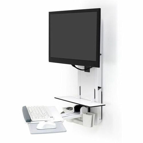 Ergotron StyleView Sit-Stand Vertical Lift, Patient Room (white) 61-080-062