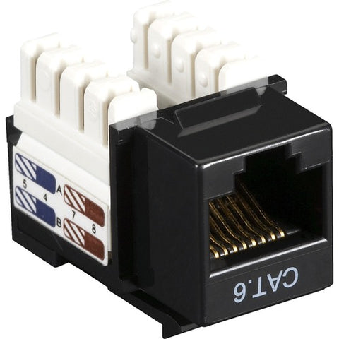Black Box CAT6 Value Line Keystone Jack, Black CAT6J-BK