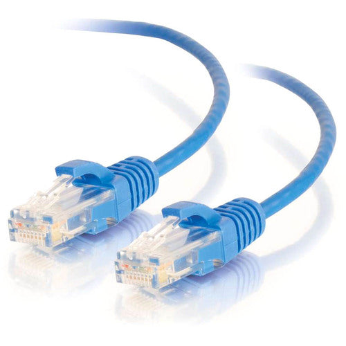 C2G 1.5ft Cat6 Slim Snagless Unshielded (UTP) Ethernet Cable - Blue 01073