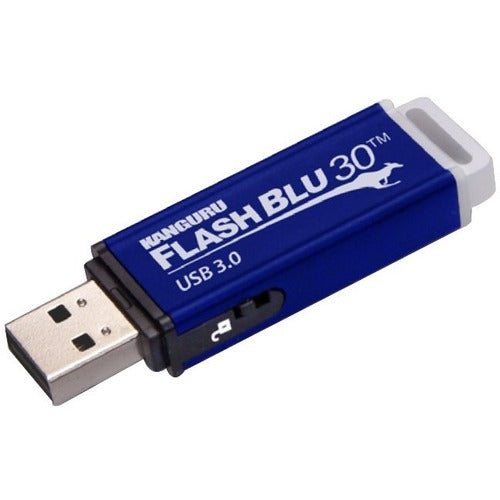 Kanguru FlashBlu30, USB 3.0 Flash Drive with Write Protect Switch, 64G ALK-FB30-64G