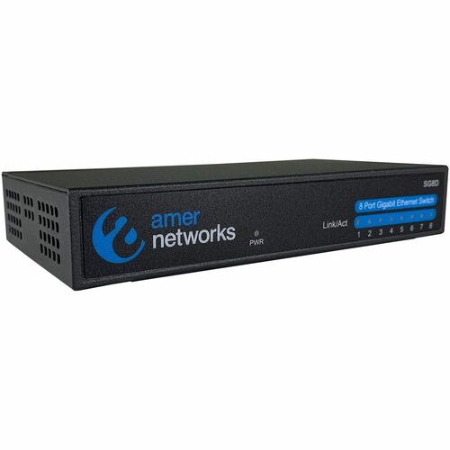 Amer 8 Port 10/100/1000Mbps Gigabit Ethernet Desktop Switch SG8D