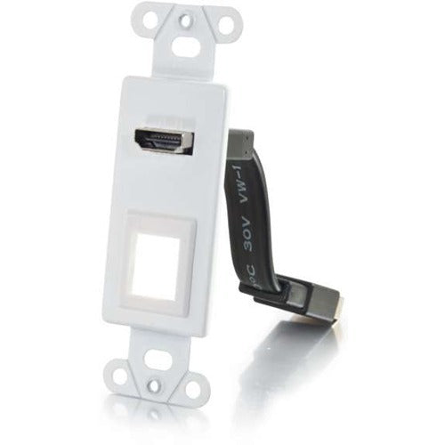 C2G 1-Gang HDMI Decorative Wall Plate with One Keystone Jack - White 39711
