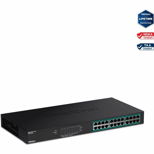 TRENDnet 24-port GREENnet Gigabit PoE+ Switch (370W) TPE-TG240G