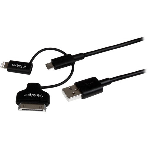 StarTech.com Lightning/30-pin Dock/Micro USB to USB Combo Cable LTADUB1MB