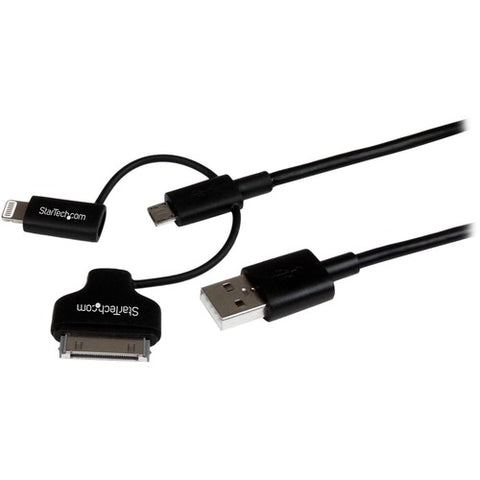 StarTech.com Lightning/30-pin Dock/Micro USB to USB Combo Cable LTADUB1MB