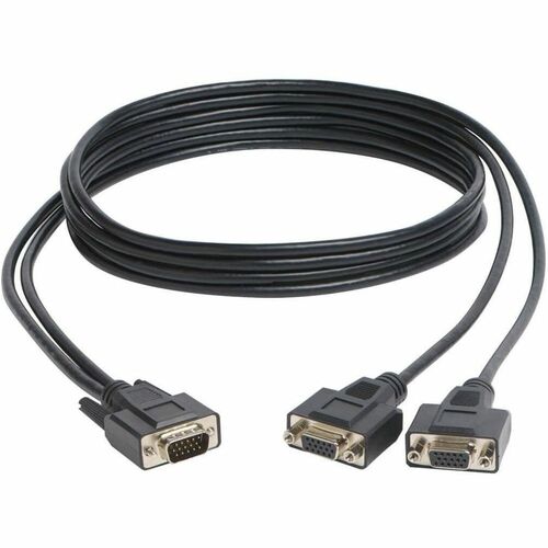 Tripp Lite by Eaton High Resolution VGA Monitor Y Splitter Cable (HD15 M to 2x HD15 F), 6-ft P516-006-HR