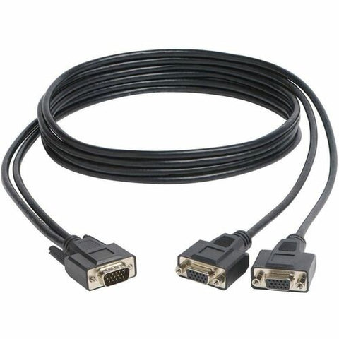 Tripp Lite by Eaton High Resolution VGA Monitor Y Splitter Cable (HD15 M to 2x HD15 F), 6-ft P516-006-HR