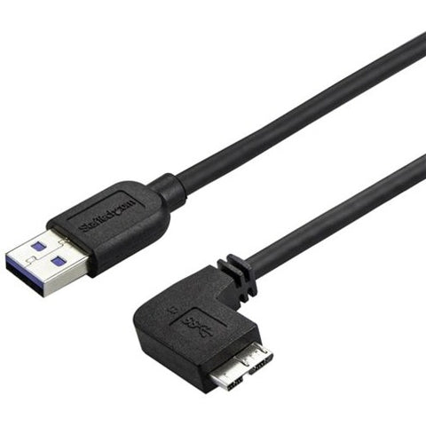 StarTech.com Slim Micro USB 3.0 Cable - Right-Angle Micro-USB - 2m (6ft) USB3AU2MRS